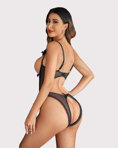 Świąteczne koronkowe mini body